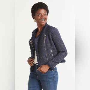 Blank NYC Blue Spring Tweed Moto Jacket
Navy Size XS NWT